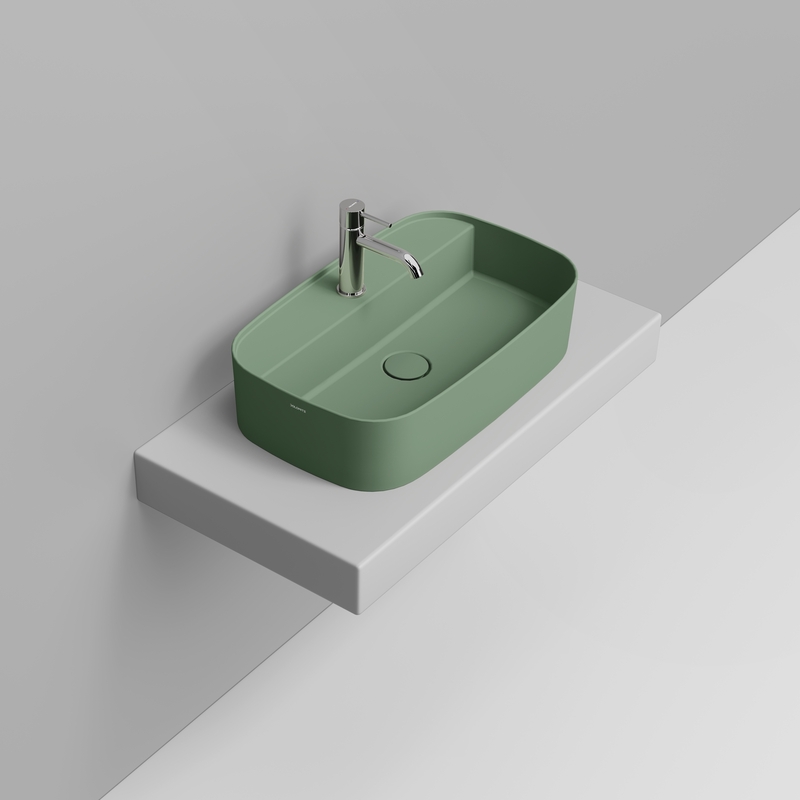 Ceramica Dolomite Vessel basin  62×38- Noemi - Wild Sage