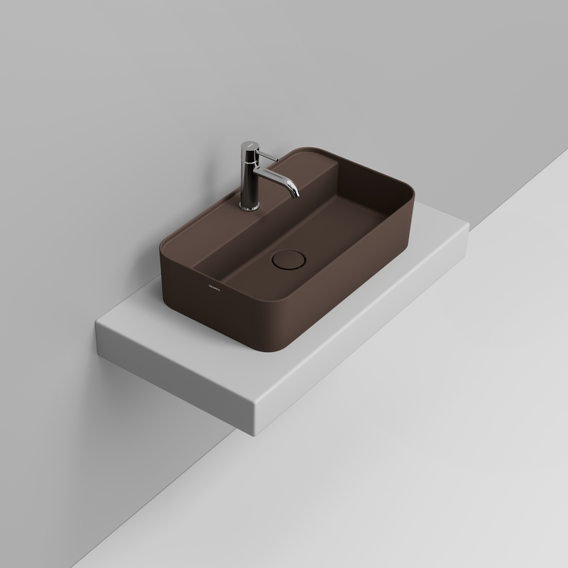 Ceramica Dolomite Vessel basin 60×36 – Noemi - Matt apline brown