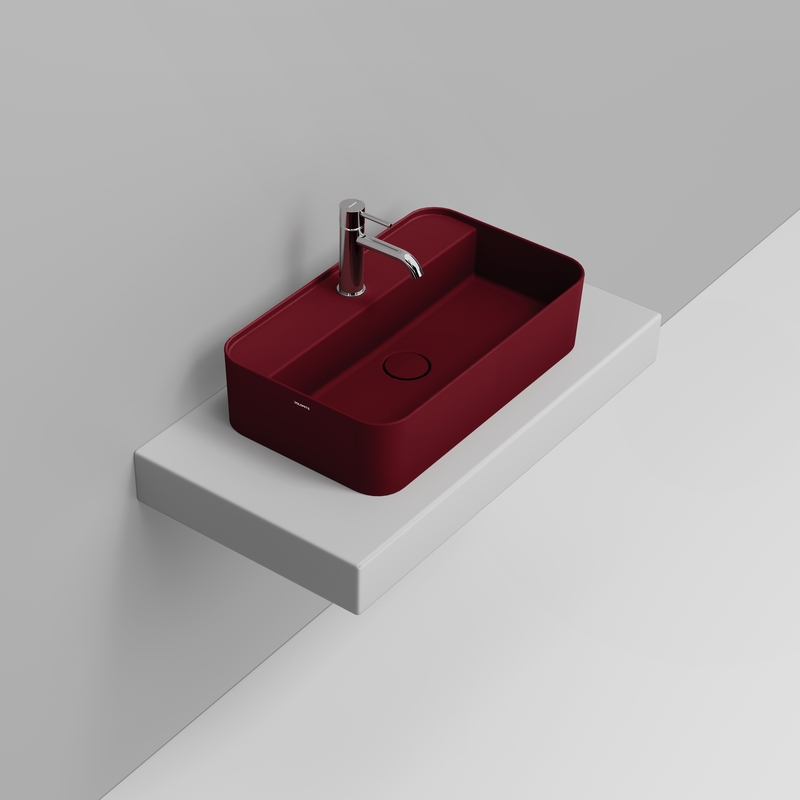 Ceramica Dolomite Vessel basin 60×36 – Noemi - Matt red wine