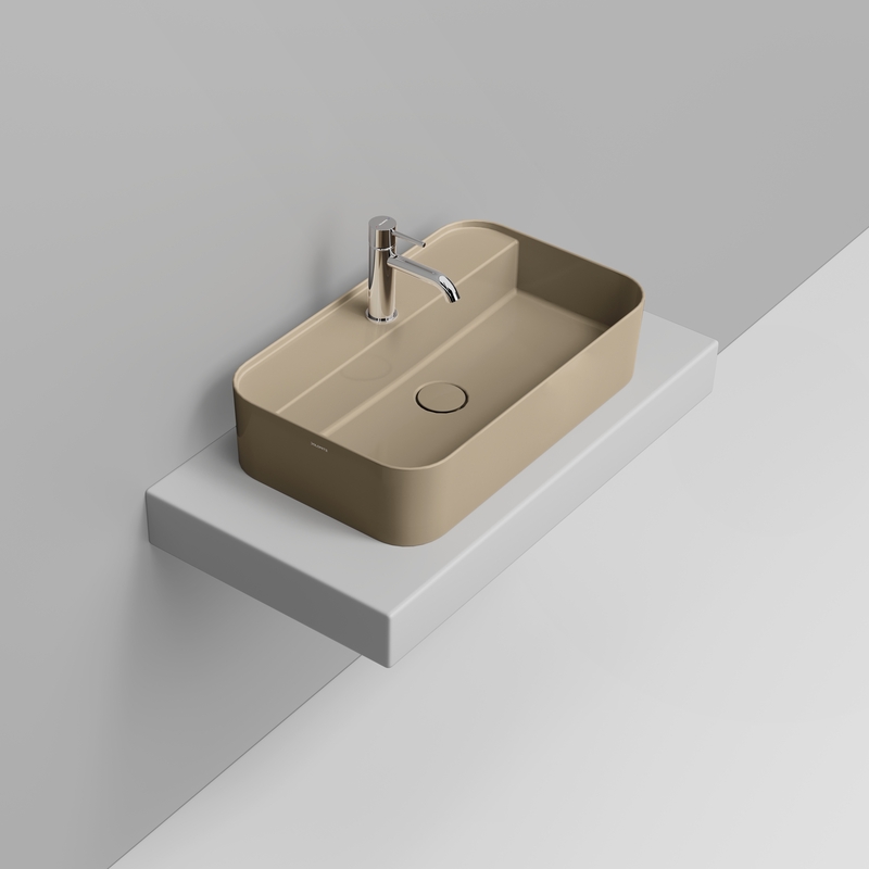 Ceramica Dolomite Vessel basin  64×38,5 – Noemi - Glossy natural beige
