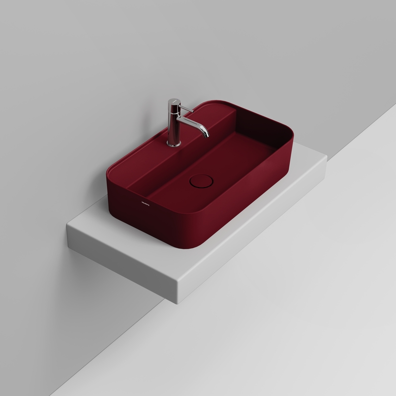 Ceramica Dolomite Vessel basin  64×38,5 – Noemi - Matt red wine