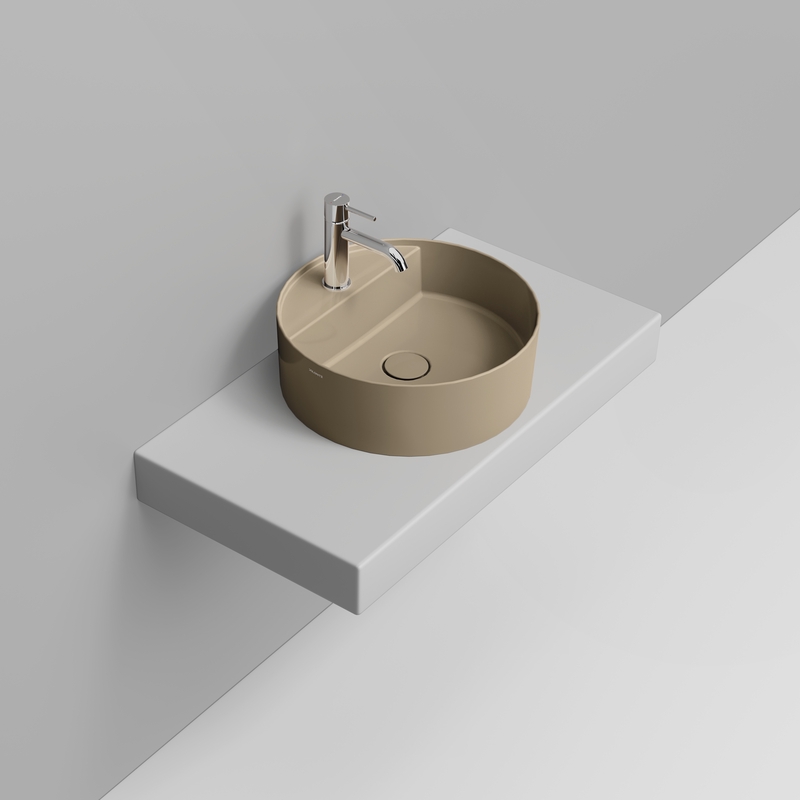 Ceramica Dolomite Vessel basin 44×44 – Noemi - Glossy natural beige