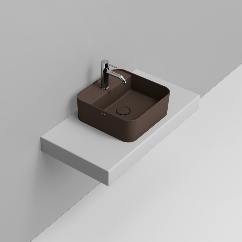 Ceramica Dolomite Vessel basin 40×40 – Noemi - Matt apline brown