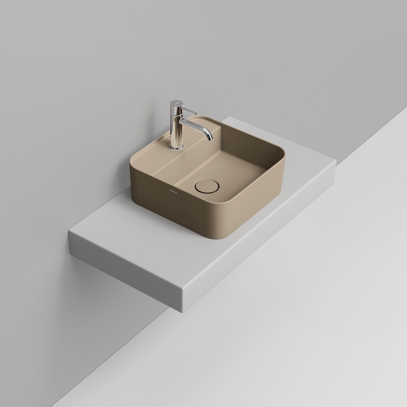 Ceramica Dolomite Vessel basin 40×40 – Noemi - Matt natural beige