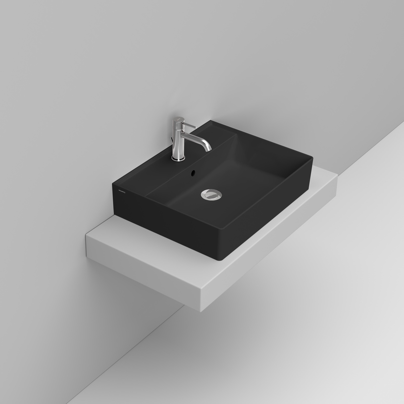 Ceramica Dolomite Lavabo à poser 60×47 – Multiplo - Noir mat