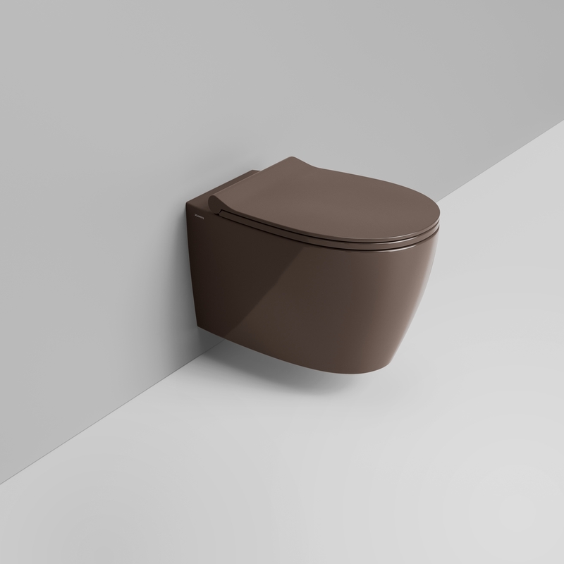 Ceramica Dolomite Wall hung bowl 36×54 – Niva - Glossy alpine brown