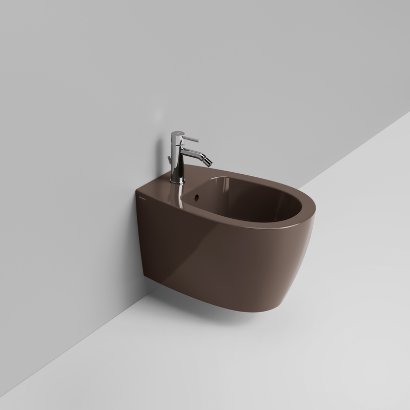 Ceramica Dolomite Wall hung bidet 36×54 – Niva - Glossy alpine brown