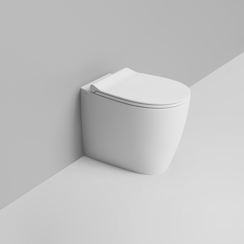 Ceramica Dolomite Back to wall bowl 36×54 – Niva - Matt white