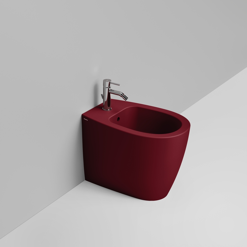 Ceramica Dolomite Back to wall bidet 36×54 – Niva - Matt red wine