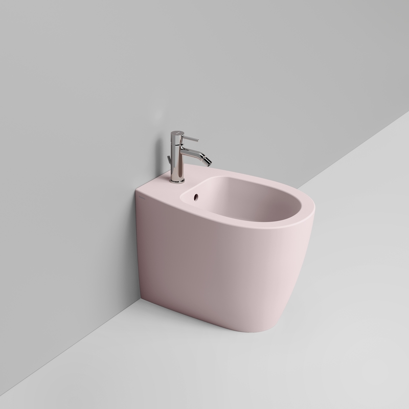 Ceramica Dolomite Back to wall bidet 36×54 – Niva - Antique pink