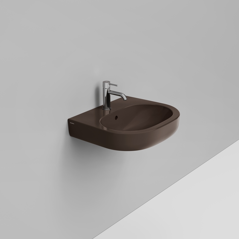 Ceramica Dolomite Basin 55×48 – Mirto - Glossy alpine brown