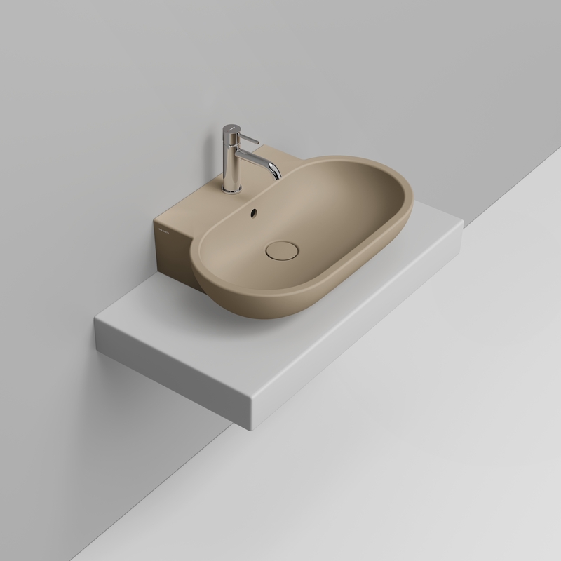Ceramica Dolomite Vessel basin 65×46 – Mirto - Matt natural beige