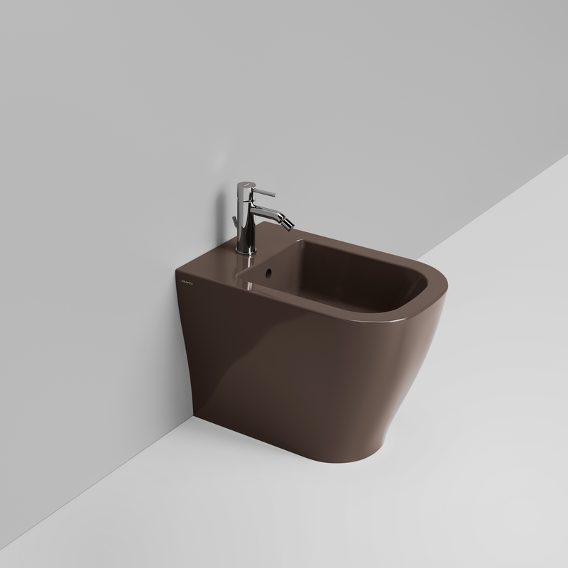 Ceramica Dolomite Bidet back to wall 36×55 – Mirto - Marrone alpino lucido