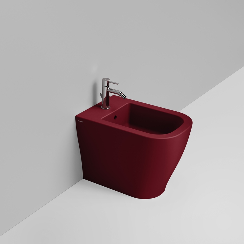 Ceramica Dolomite Bidet back to wall 36×55 – Mirto - Rosso vino opaco