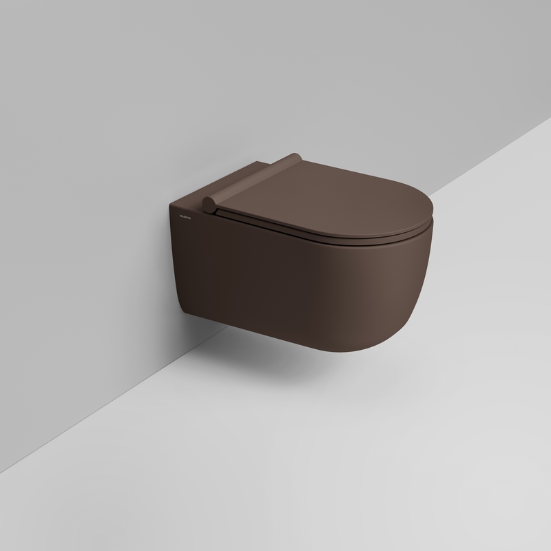 Ceramica Dolomite Vaso sospeso 36×55 – Mirto Round - Marrone alpino opaco