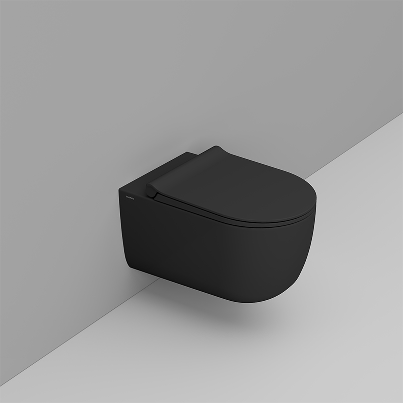 Ceramica Dolomite Cuvette suspendus 36×55 – Mirto Round - Noir mat