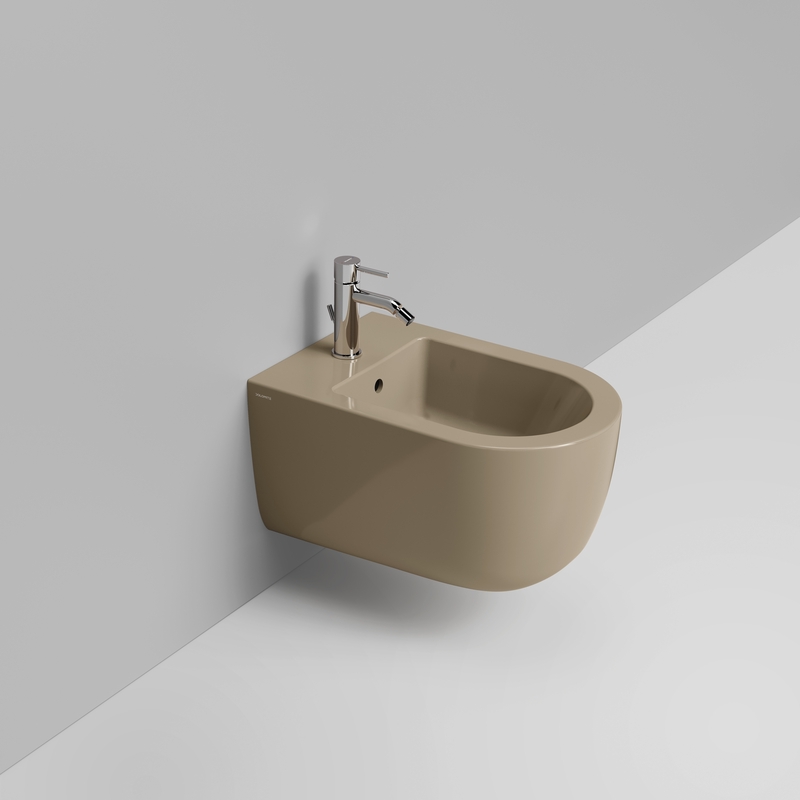 Ceramica Dolomite Bidet sospeso 36×55 – Mirto Round - Beige naturale lucido