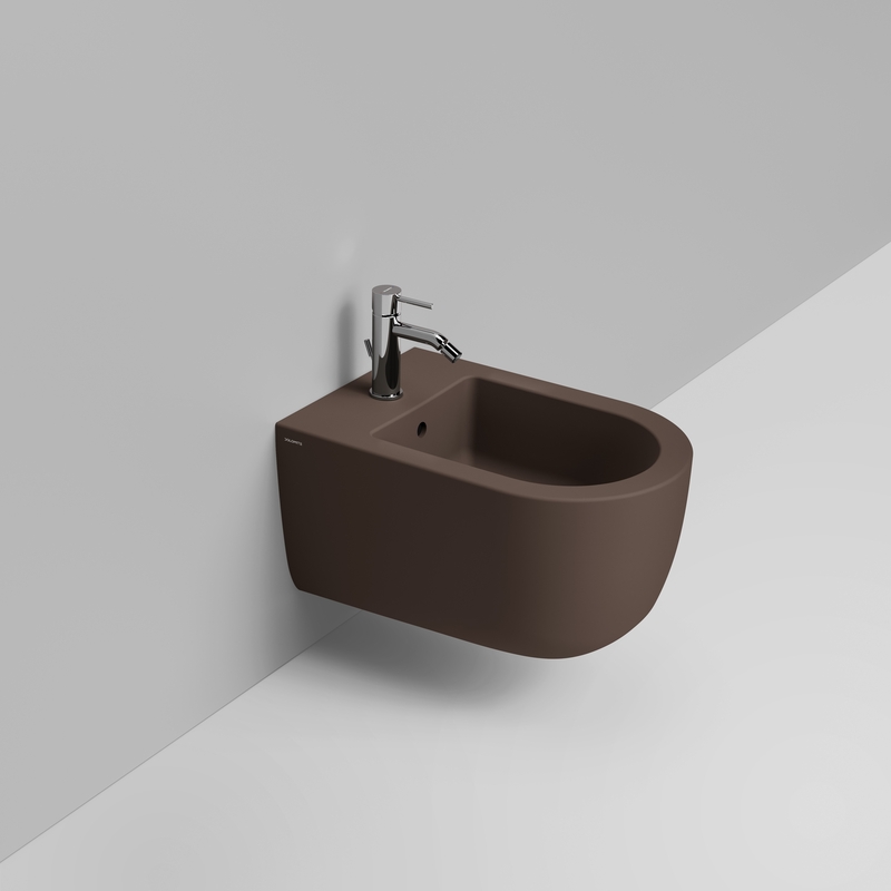 Ceramica Dolomite Bidet sospeso 36×55 – Mirto Round - Marrone alpino opaco
