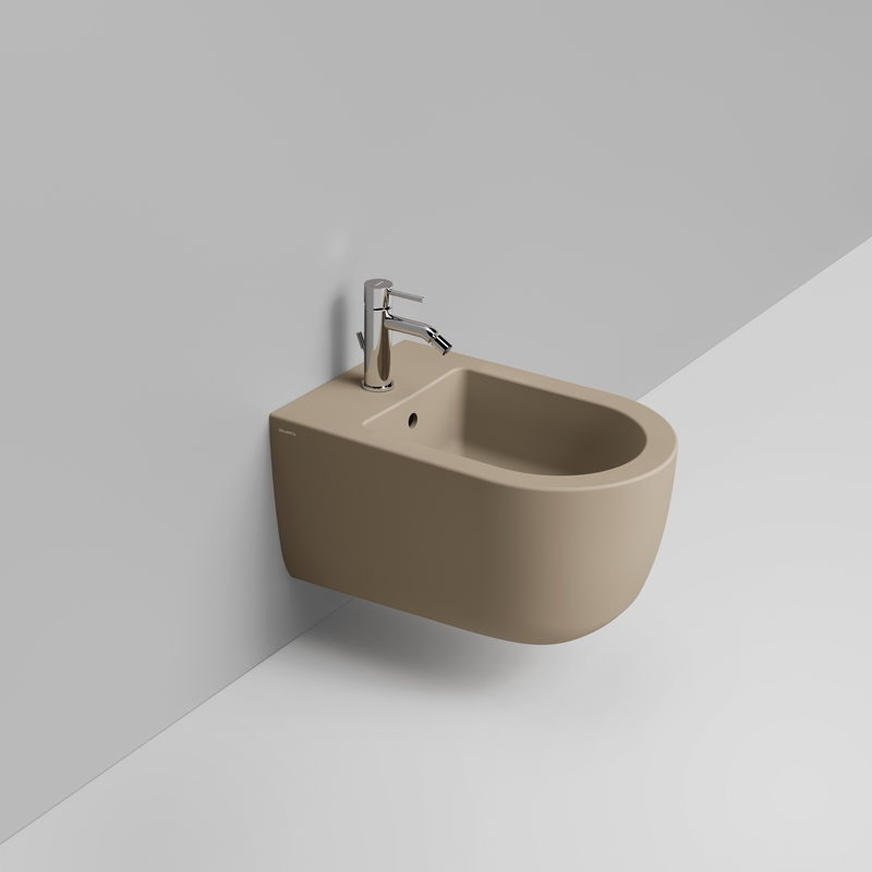 Ceramica Dolomite Bidet sospeso 36×55 – Mirto Round - Beige naturale opaco