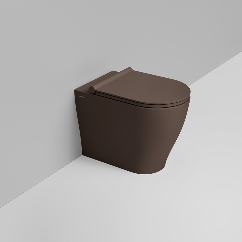 Ceramica Dolomite Vaso back to wall 36×55 – Mirto Round - Marrone alpino opaco