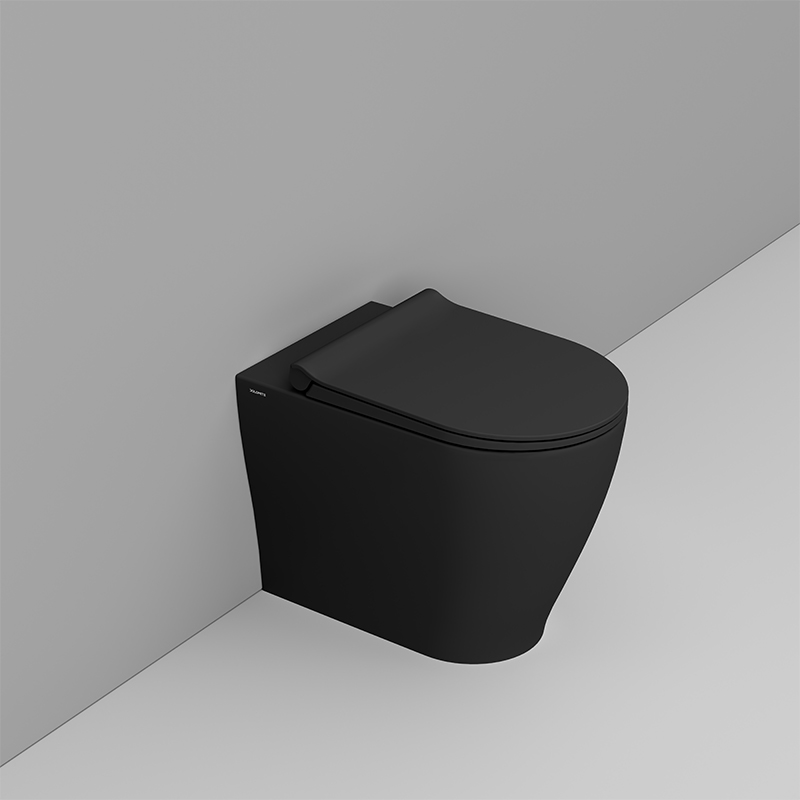 Ceramica Dolomite Vaso back to wall 36×55 – Mirto Round - Nero opaco