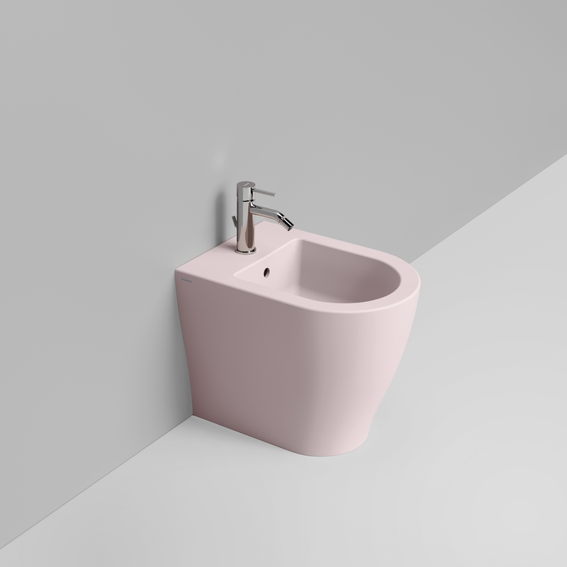 Ceramica Dolomite Back to wall bidet 36×50 – Mirto Round Short - Antique pink