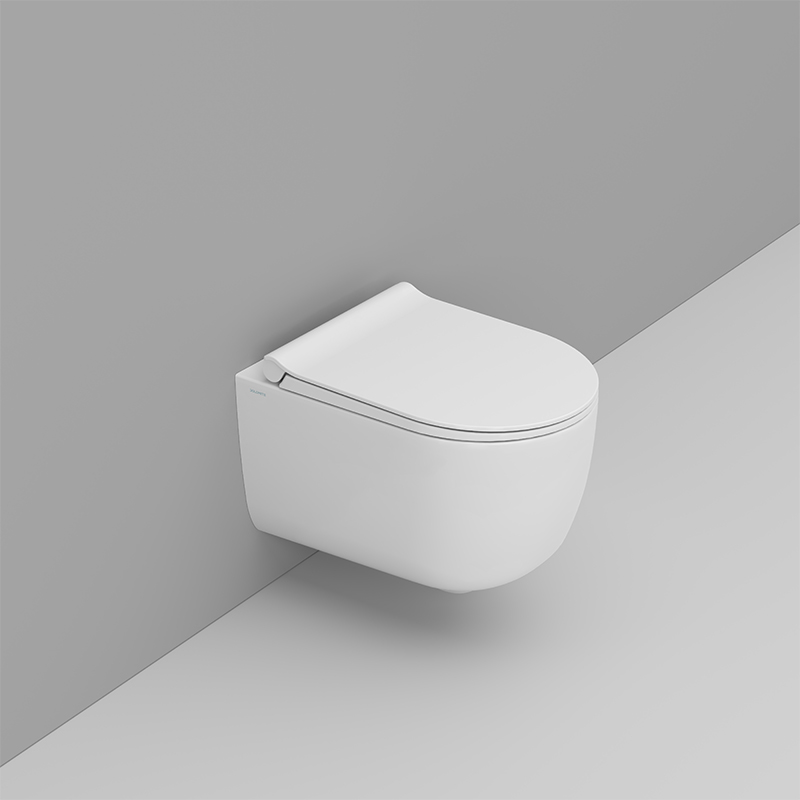 Ceramica Dolomite Wall hung vortex bowl 36×50 – Mirto Round Short - Matt white