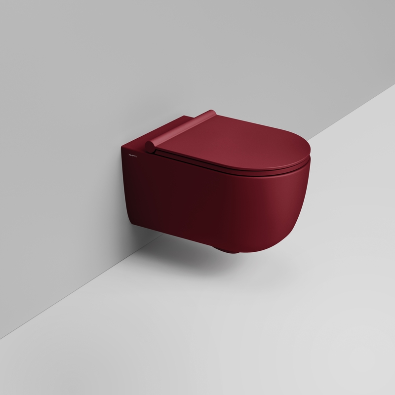 Ceramica Dolomite Vaso sospeso Vortice 36×55 – Mirto Round - Rosso vino opaco