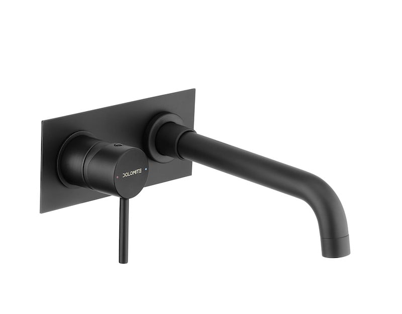 Ceramica Dolomite Mitigeur lavabo encastrable avec plaque - Noir mat